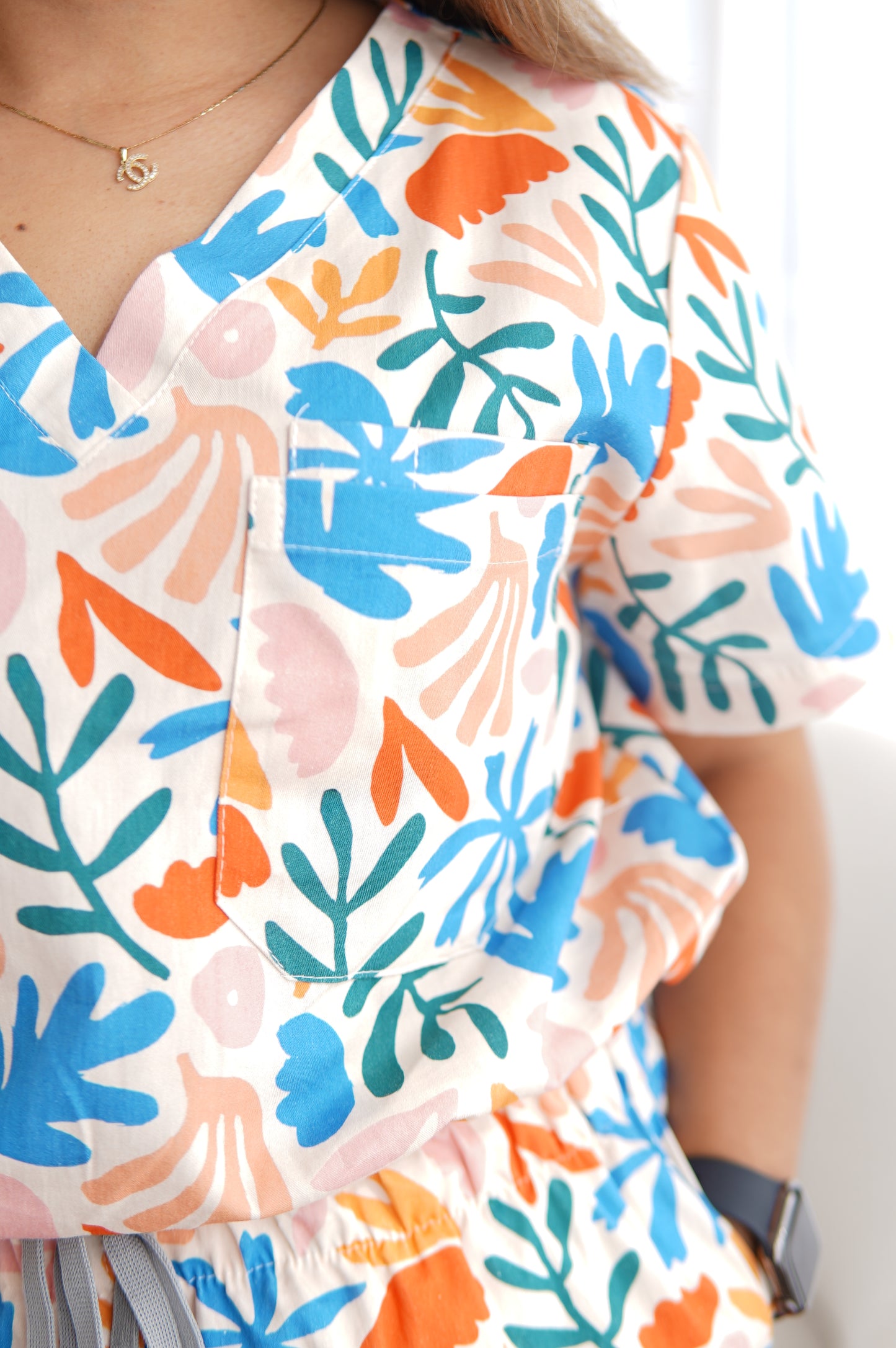 Blooming Bliss Cotton Scrub Set – Stylish & Affordable Scrubs